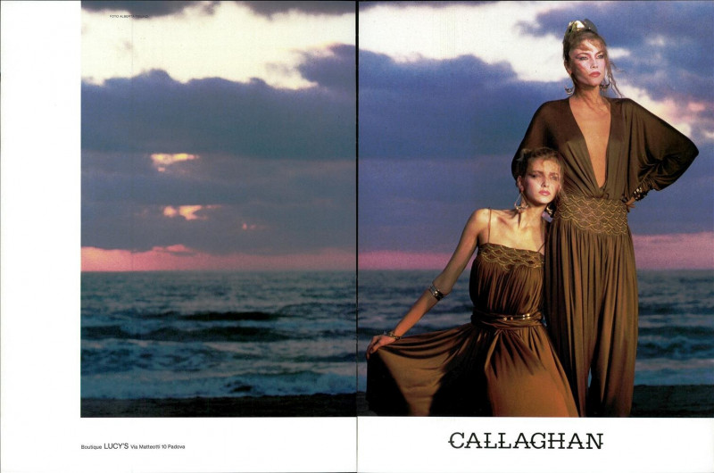 Simonetta Gianfelici featured in  the CallagHan advertisement for Spring/Summer 1981