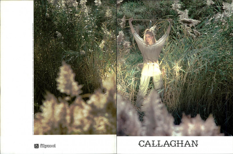 Simonetta Gianfelici featured in  the CallagHan advertisement for Spring/Summer 1981