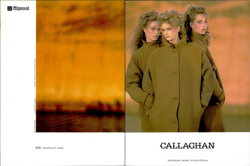 Simonetta Gianfelici featured in  the CallagHan advertisement for Spring/Summer 1981