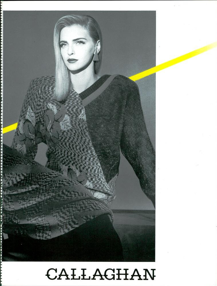 Simonetta Gianfelici featured in  the CallagHan advertisement for Autumn/Winter 1983