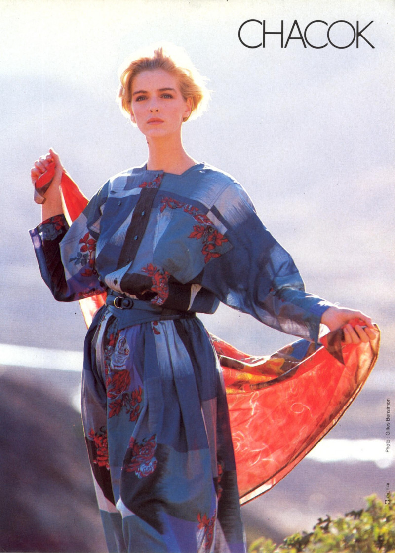 Simonetta Gianfelici featured in  the Chacok advertisement for Spring/Summer 1984