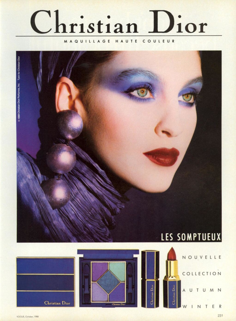 Simonetta Gianfelici featured in  the Dior Beauty advertisement for Autumn/Winter 1988