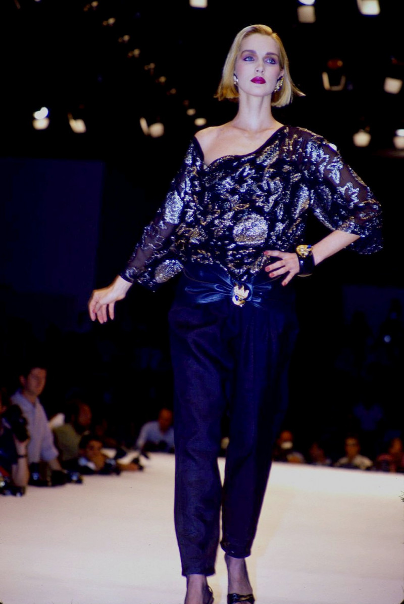 Simonetta Gianfelici featured in  the Genny fashion show for Spring/Summer 1984