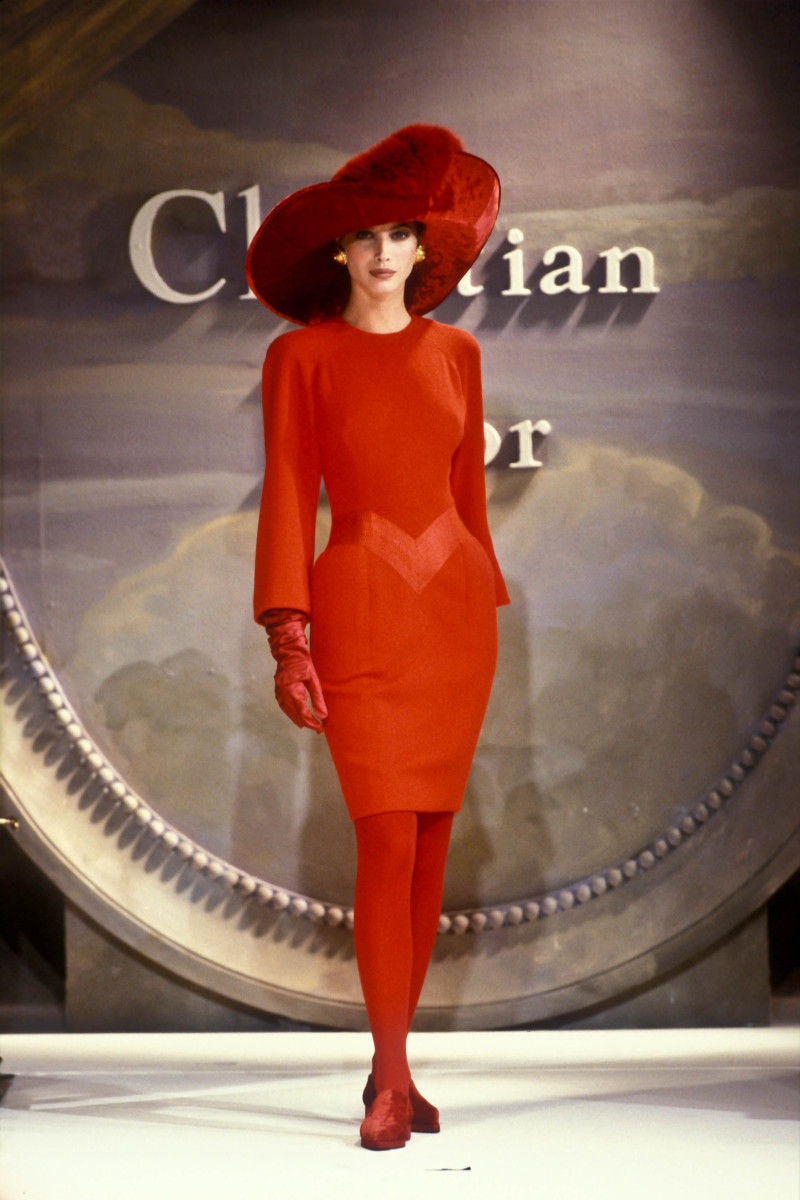 Christy Turlington featured in  the Christian Dior Haute Couture fashion show for Autumn/Winter 1993