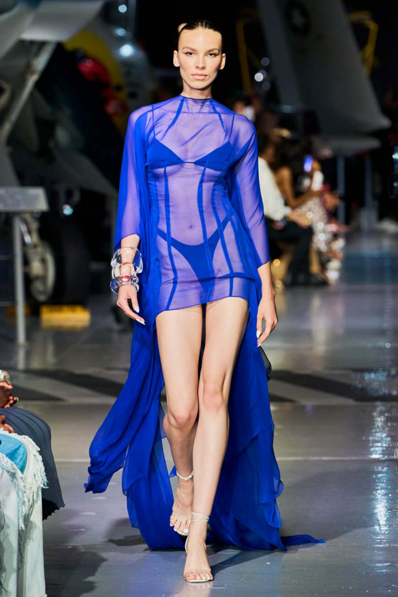 Anna Savka featured in  the Laquan Smith fashion show for Spring/Summer 2023