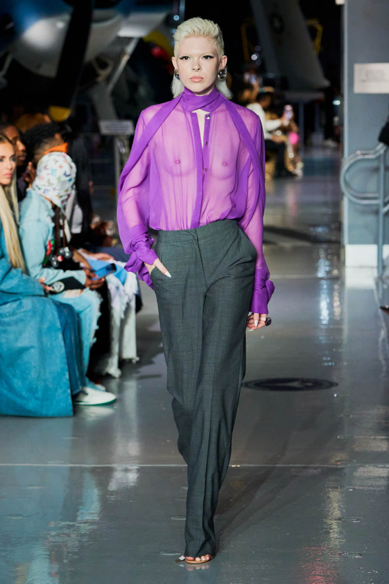 Mads Mullins featured in  the Laquan Smith fashion show for Spring/Summer 2023