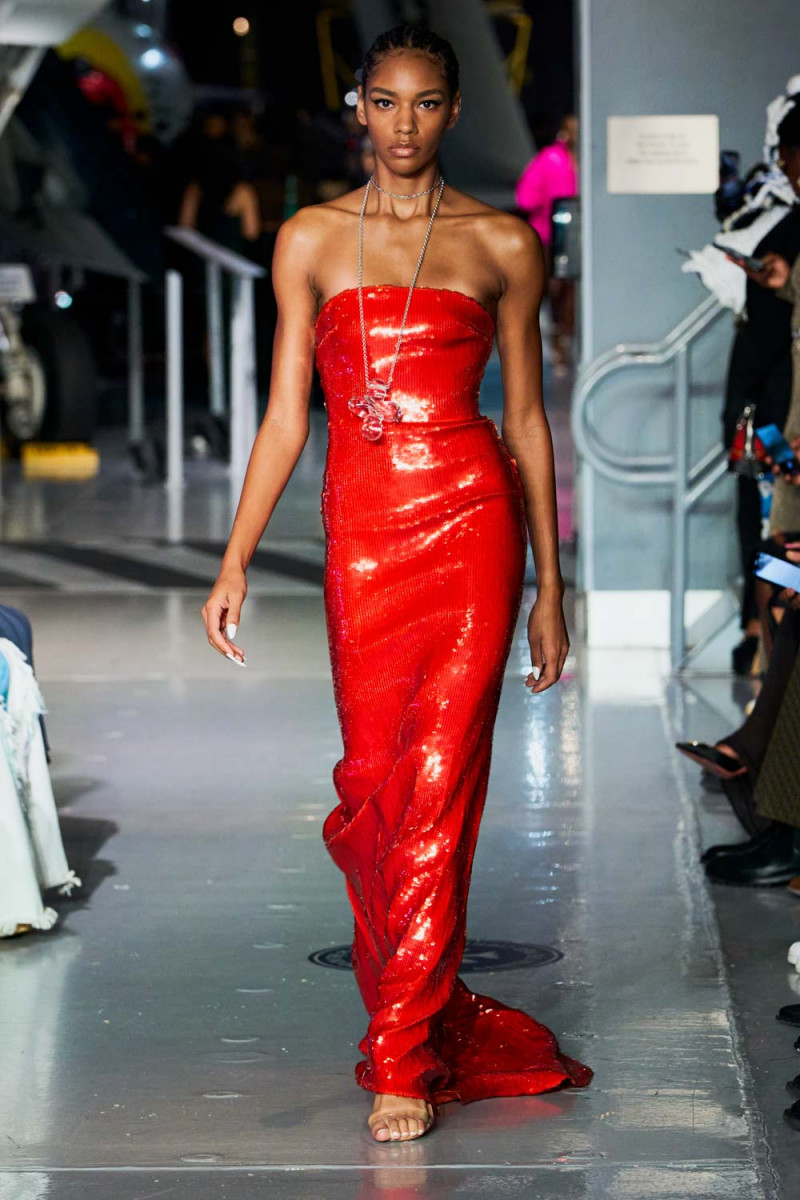 Payton Wofford featured in  the Laquan Smith fashion show for Spring/Summer 2023