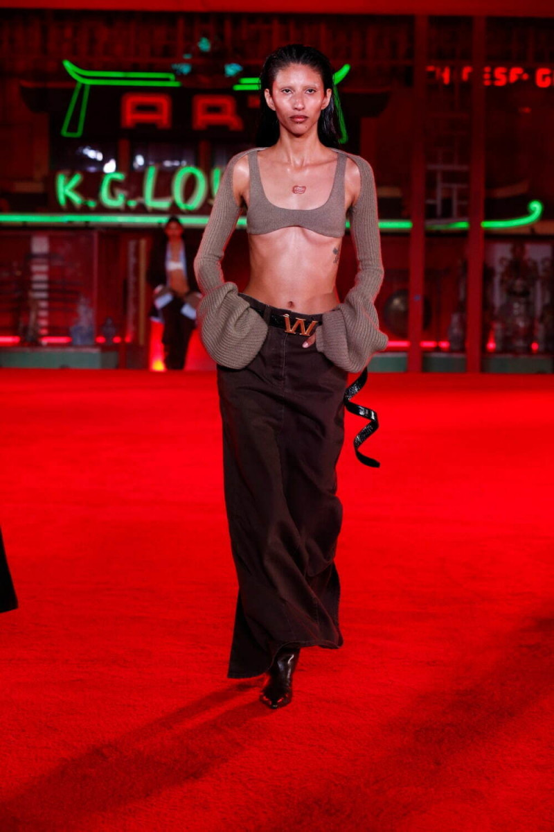 Valentine Alvarez featured in  the Alexander Wang fashion show for Autumn/Winter 2022