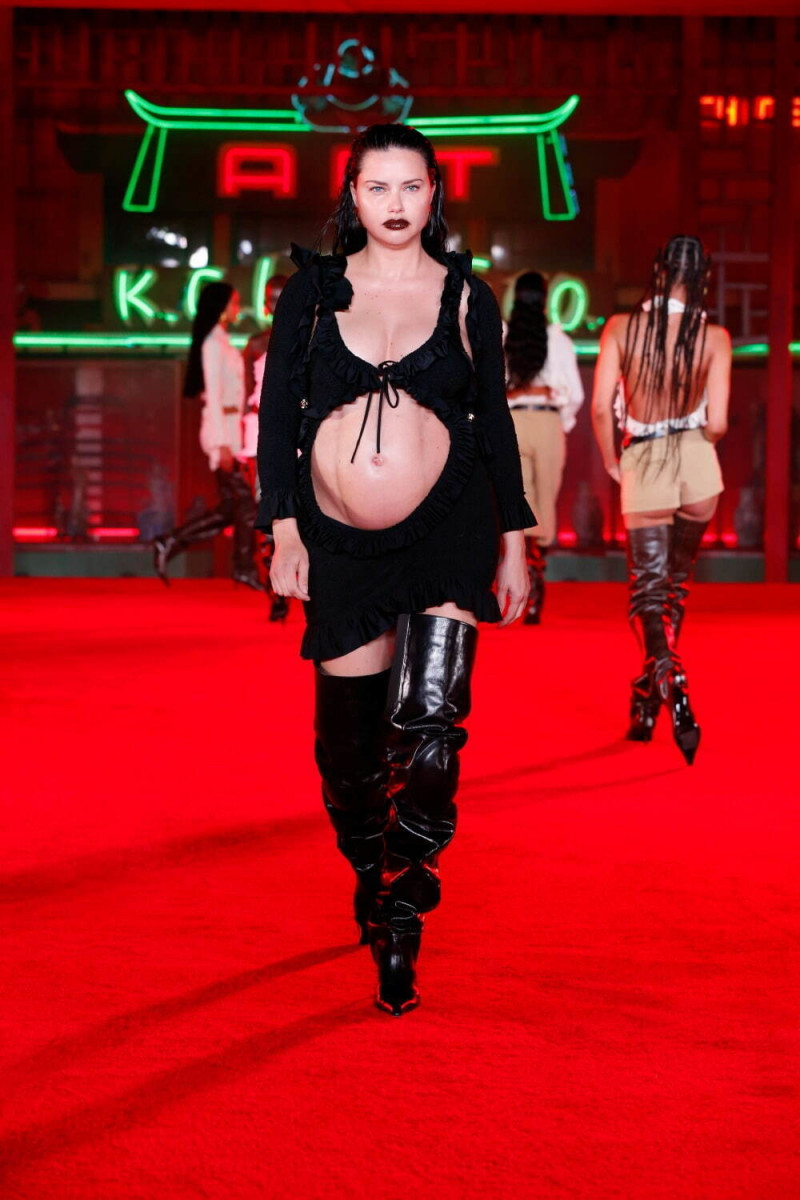 Adriana Lima featured in  the Alexander Wang fashion show for Autumn/Winter 2022