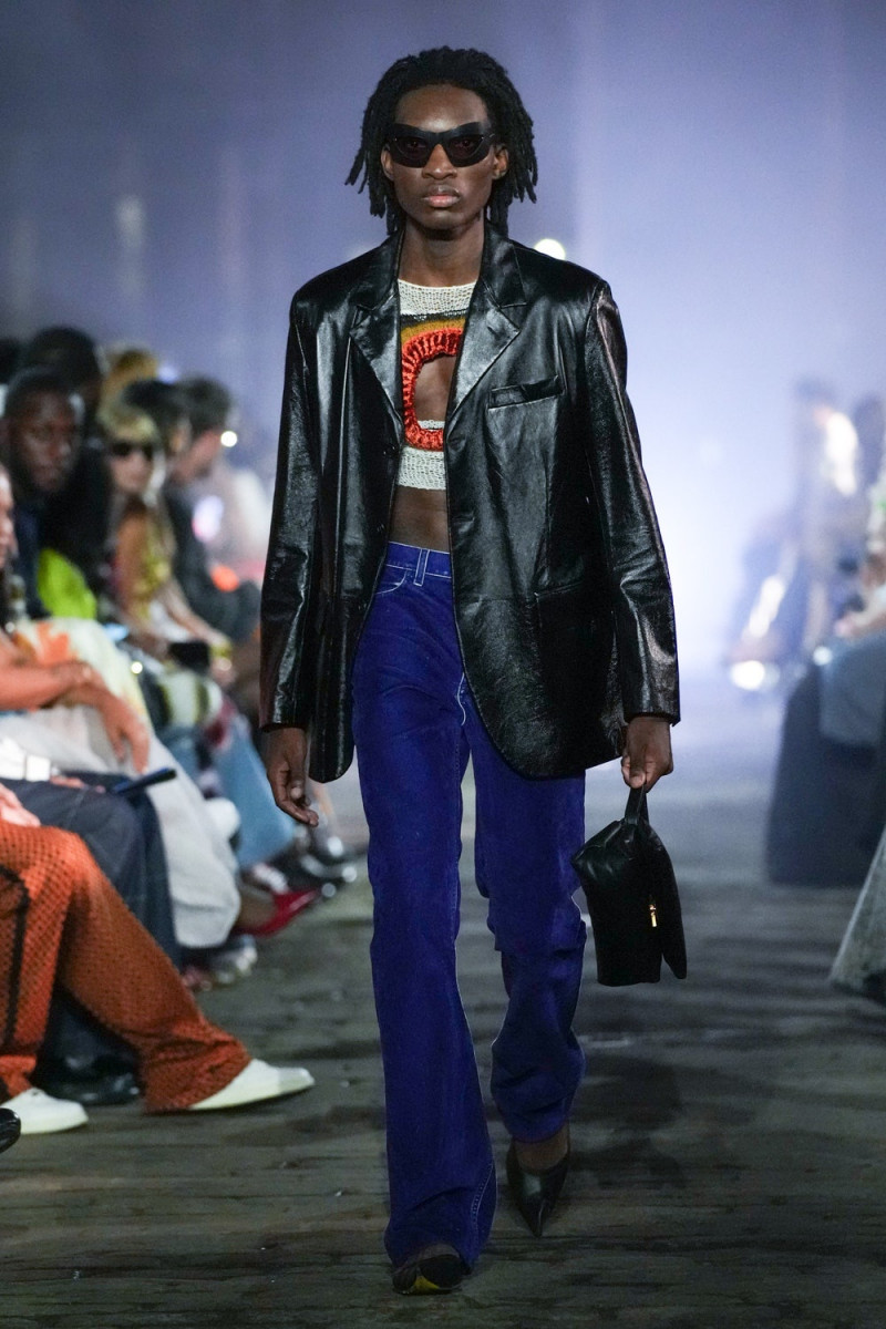 Khadim Thiam featured in  the Marni fashion show for Spring/Summer 2023