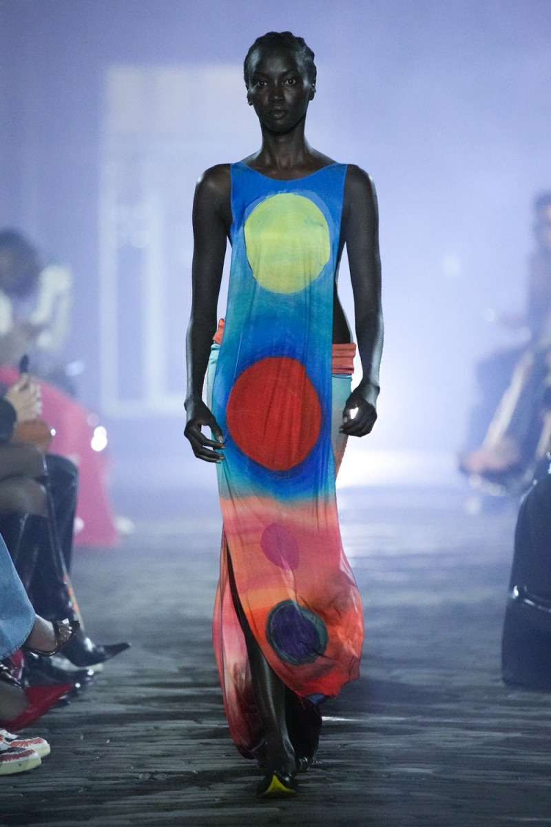 Anok Yai featured in  the Marni fashion show for Spring/Summer 2023