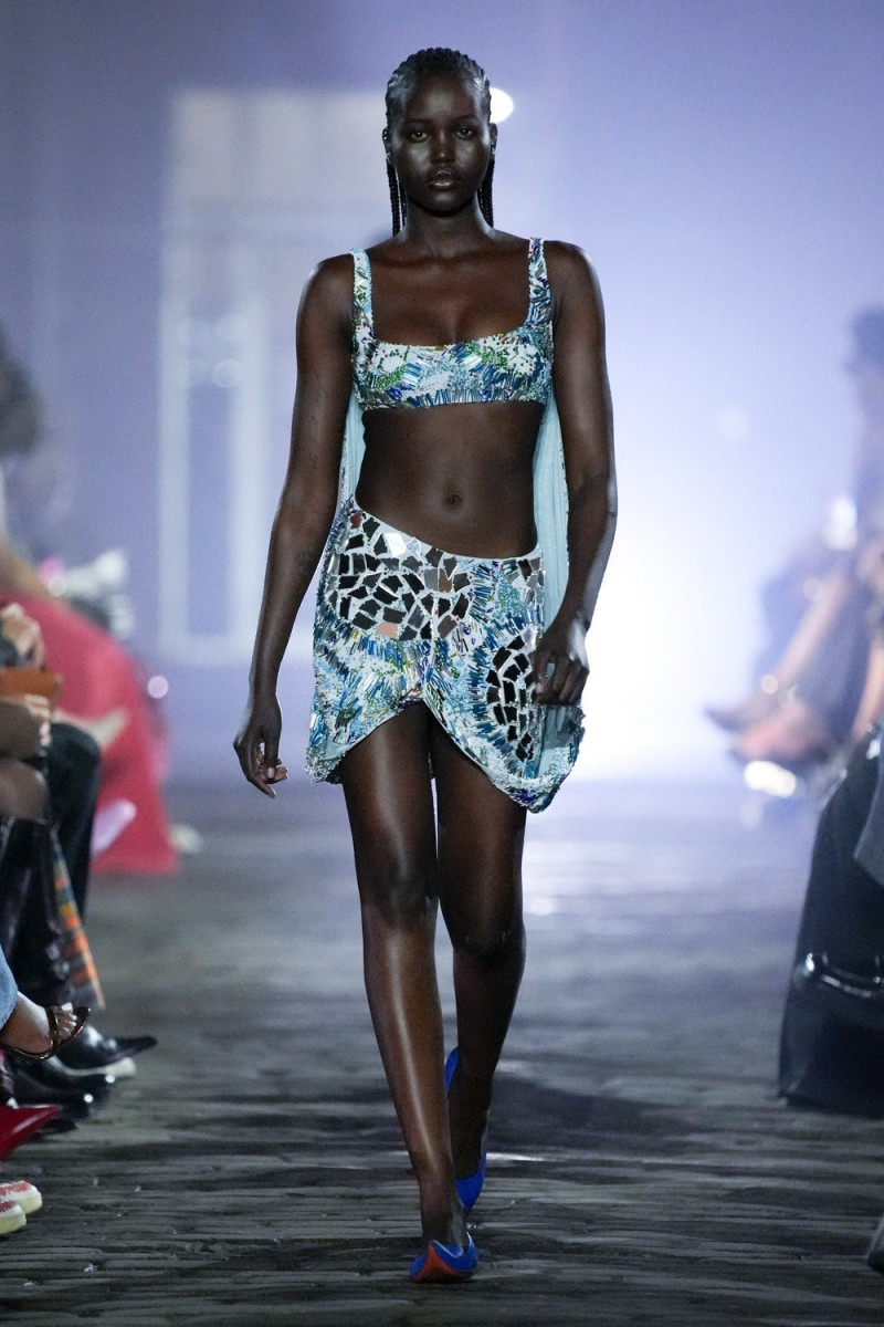 Adut Akech Bior featured in  the Marni fashion show for Spring/Summer 2023