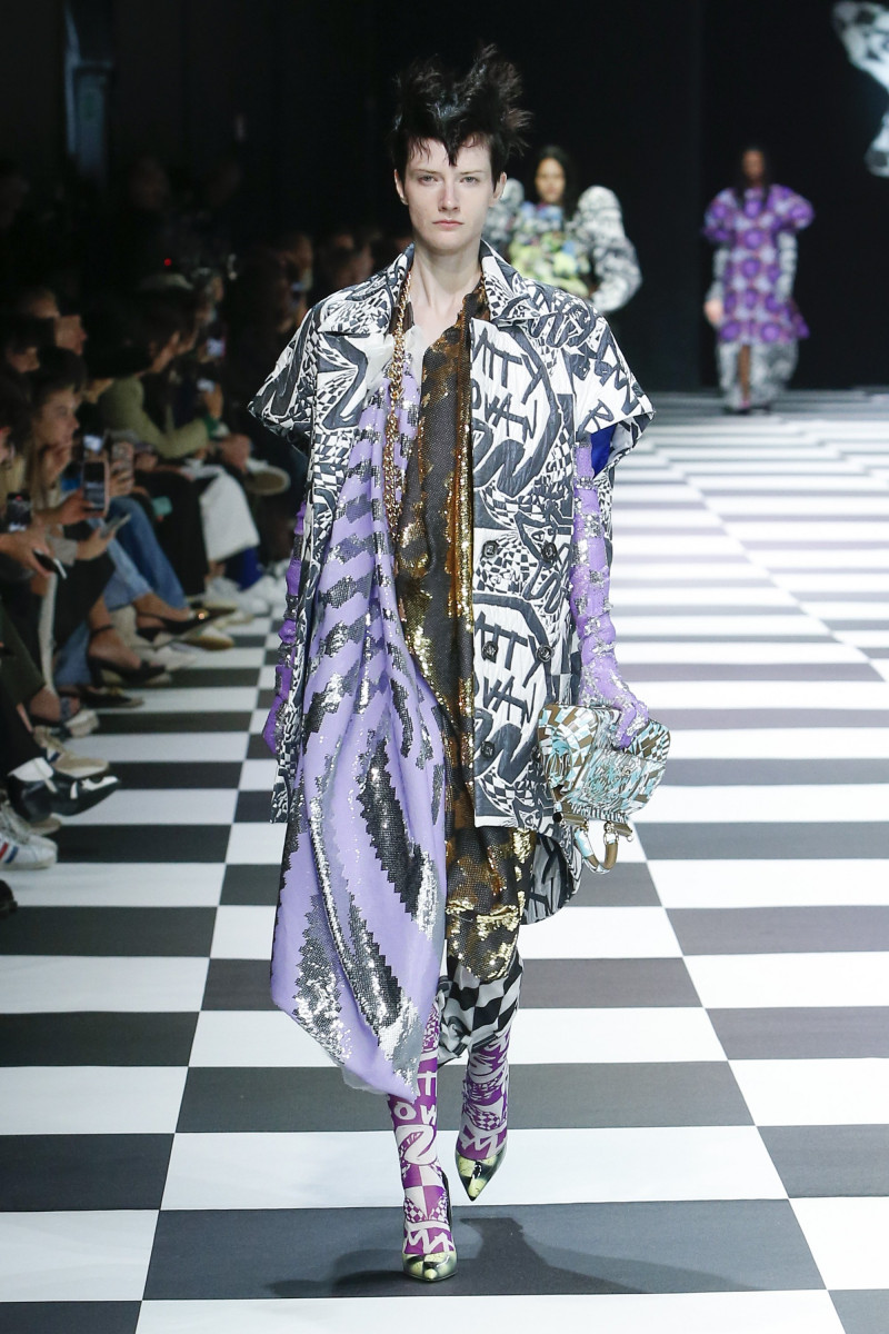 Emily Krause featured in  the Matty Bovan fashion show for Spring/Summer 2023