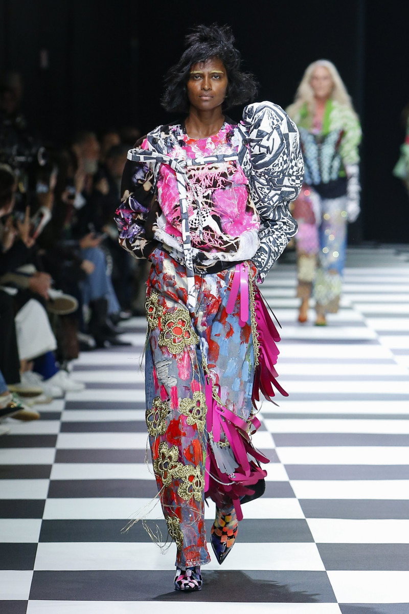 Barathy Akkan featured in  the Matty Bovan fashion show for Spring/Summer 2023