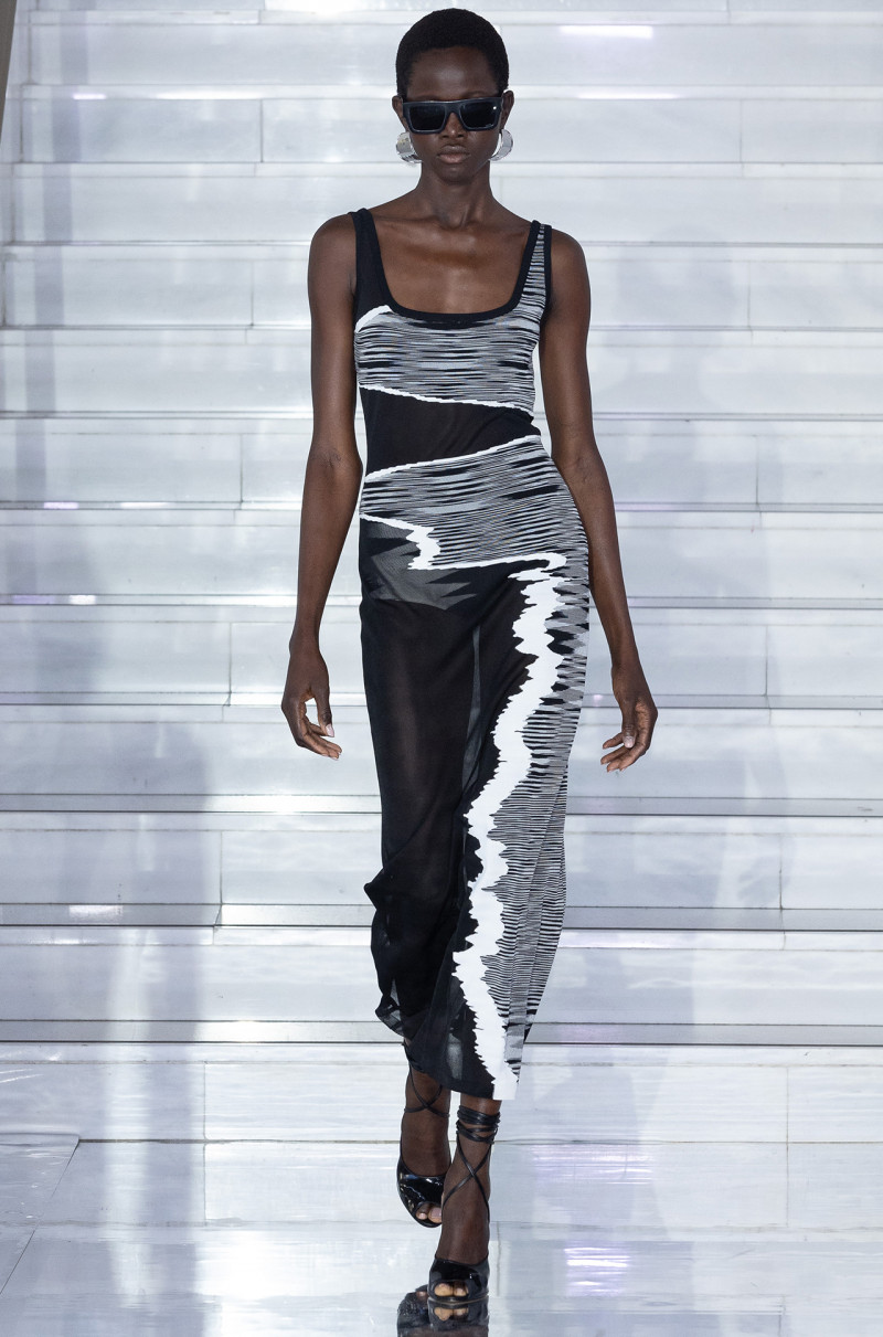 Anyiel Majok featured in  the Missoni fashion show for Spring/Summer 2023