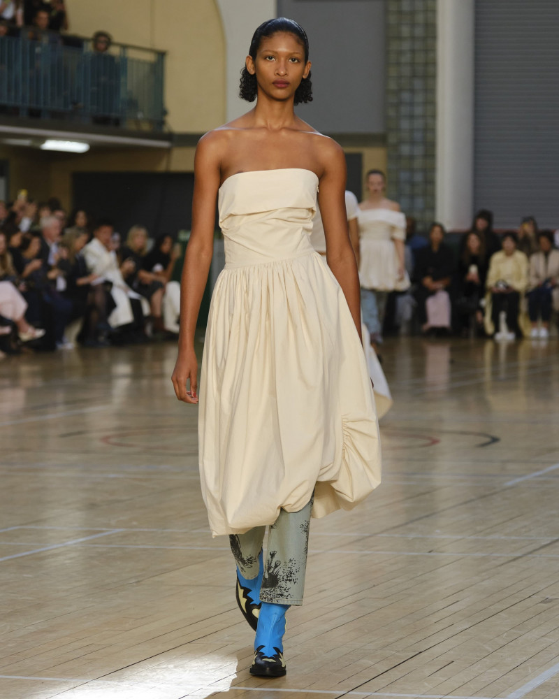 Shivaruby Premkanthan featured in  the Molly Goddard fashion show for Spring/Summer 2023