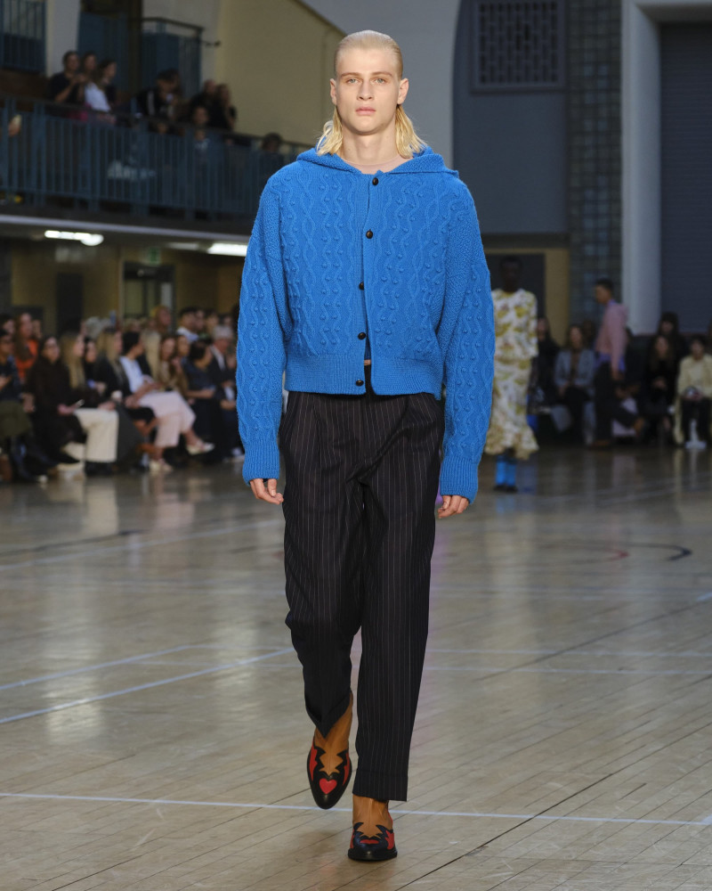 Kit Jones featured in  the Molly Goddard fashion show for Spring/Summer 2023