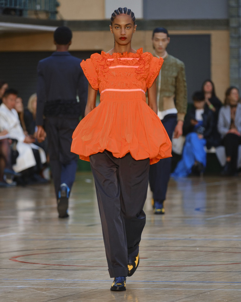 Sacha Quenby featured in  the Molly Goddard fashion show for Spring/Summer 2023