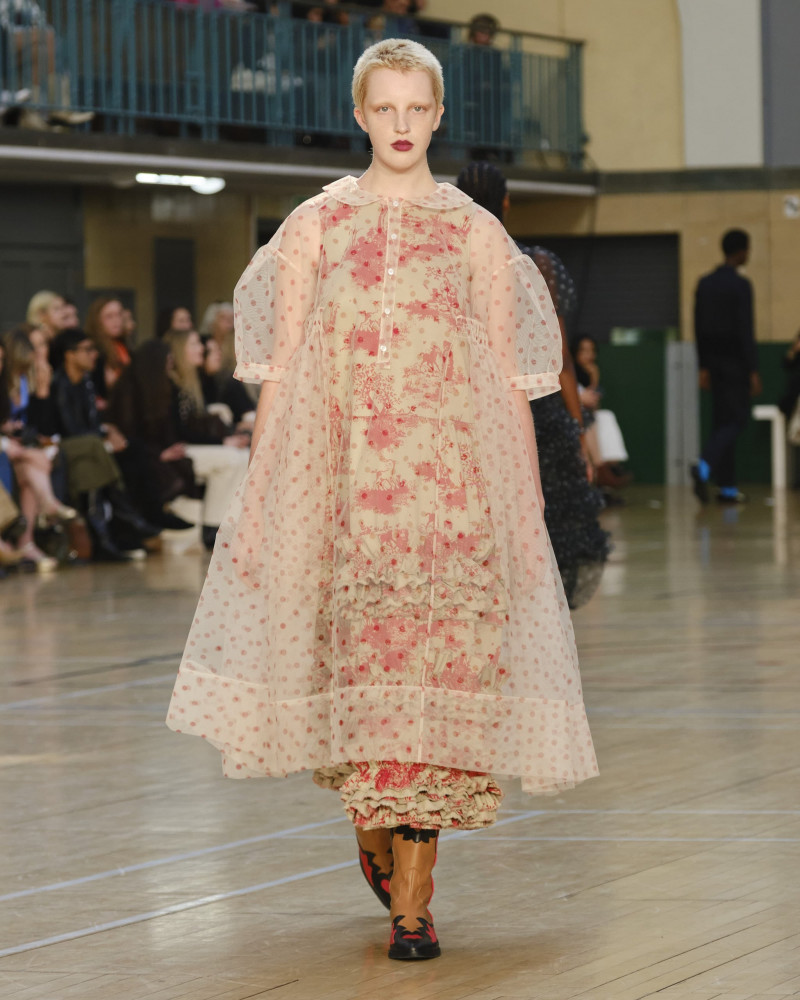 Florence Nicholls featured in  the Molly Goddard fashion show for Spring/Summer 2023