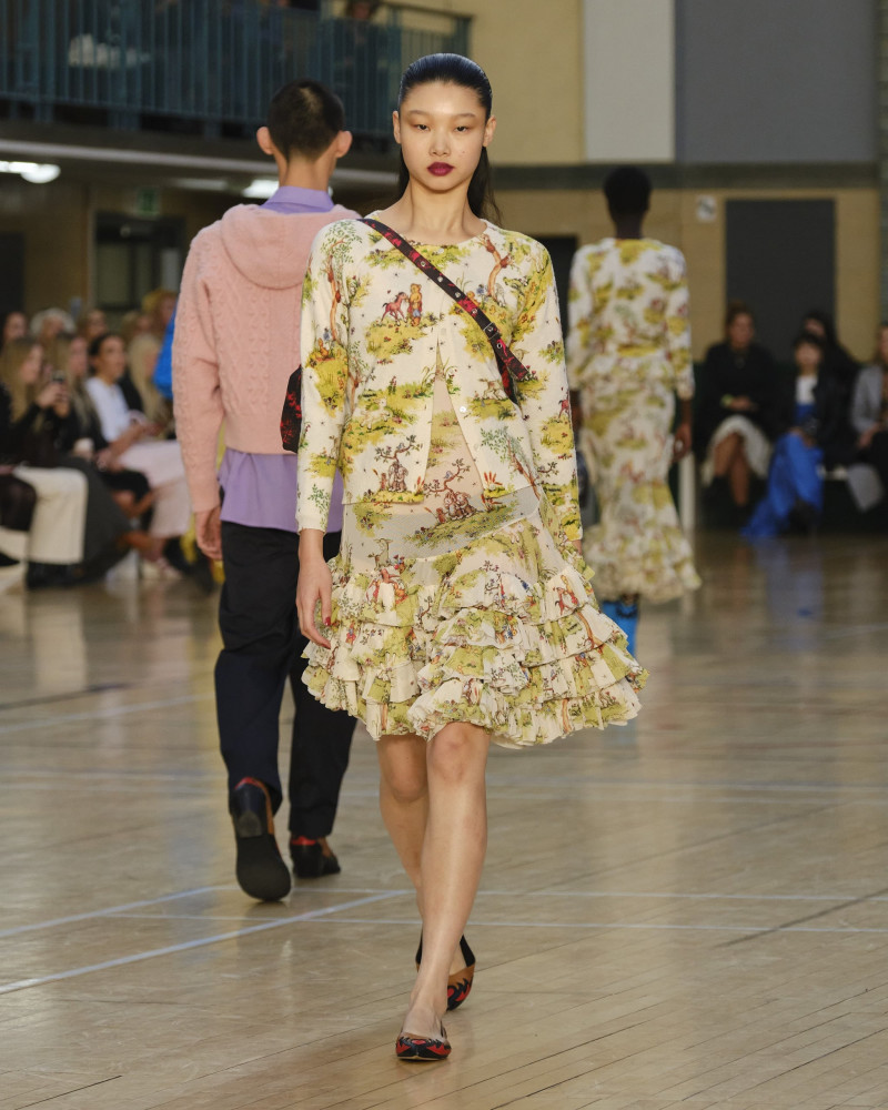 Yoon Young Bae featured in  the Molly Goddard fashion show for Spring/Summer 2023