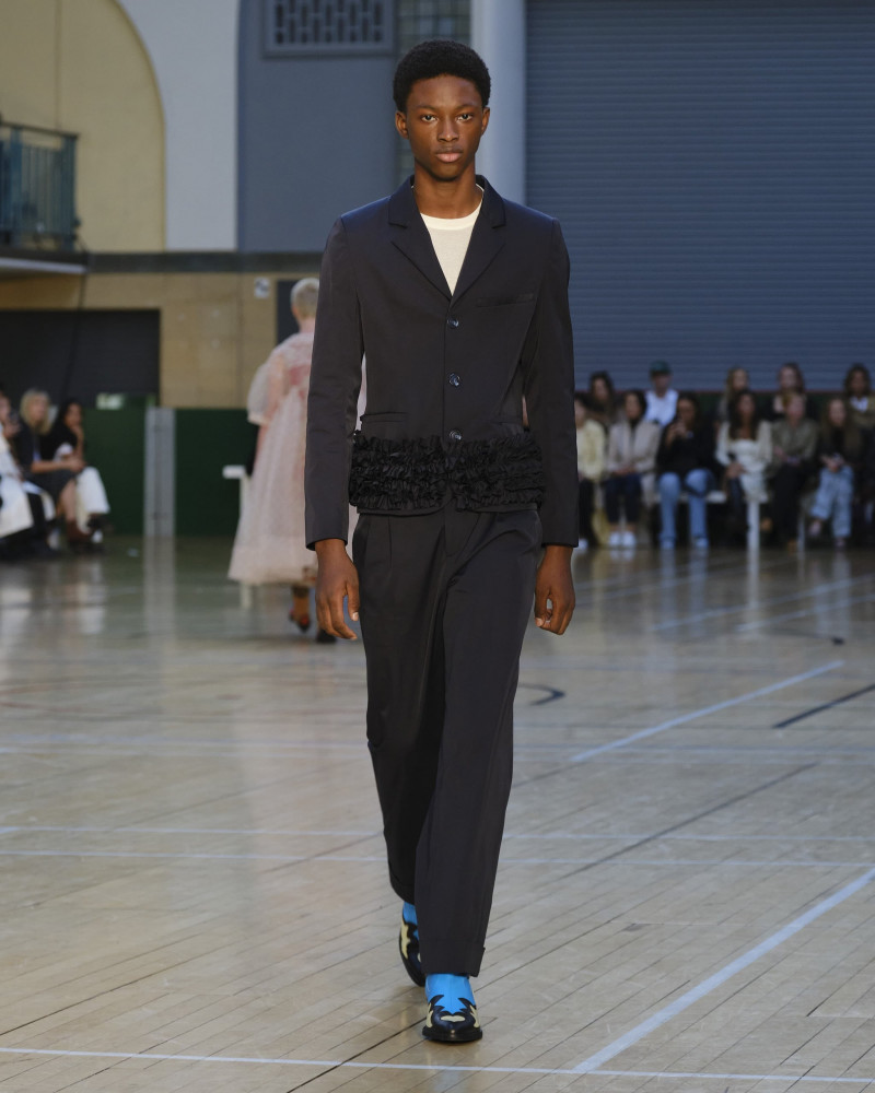 Nonso Ojukwu featured in  the Molly Goddard fashion show for Spring/Summer 2023