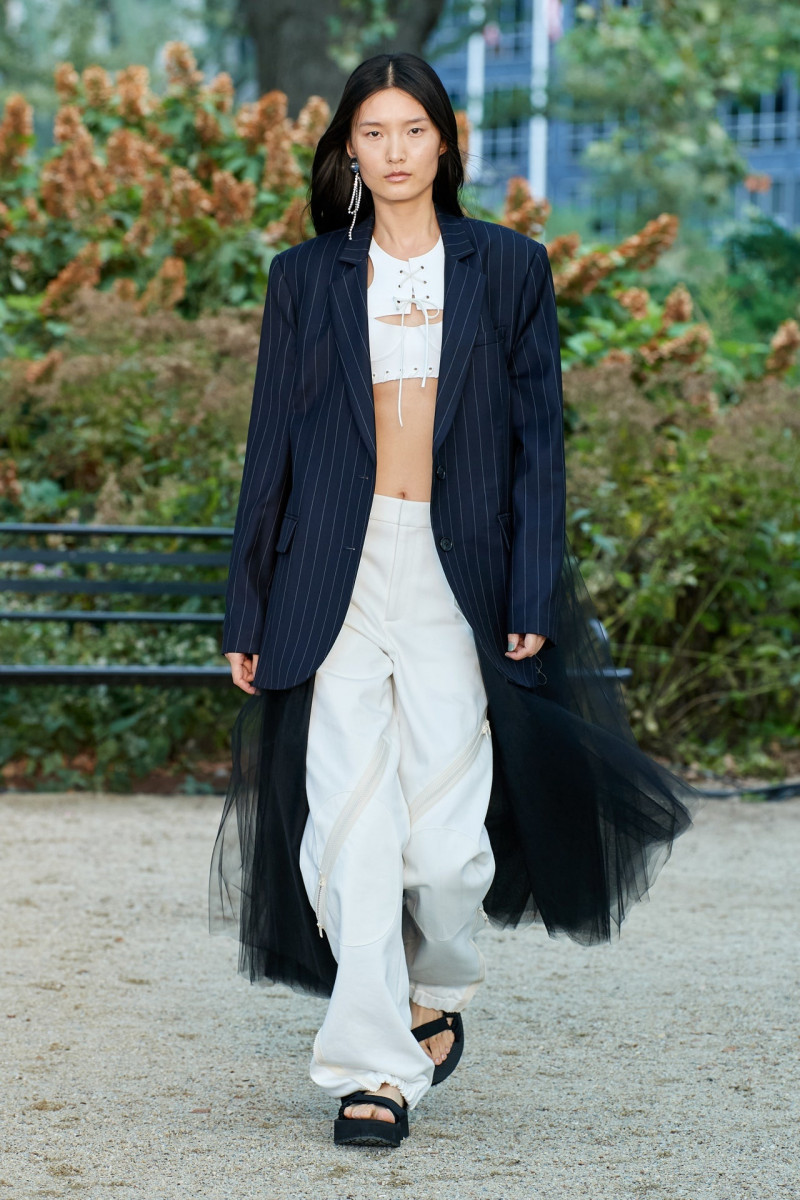 Liu Chunjie featured in  the Monse fashion show for Spring/Summer 2023