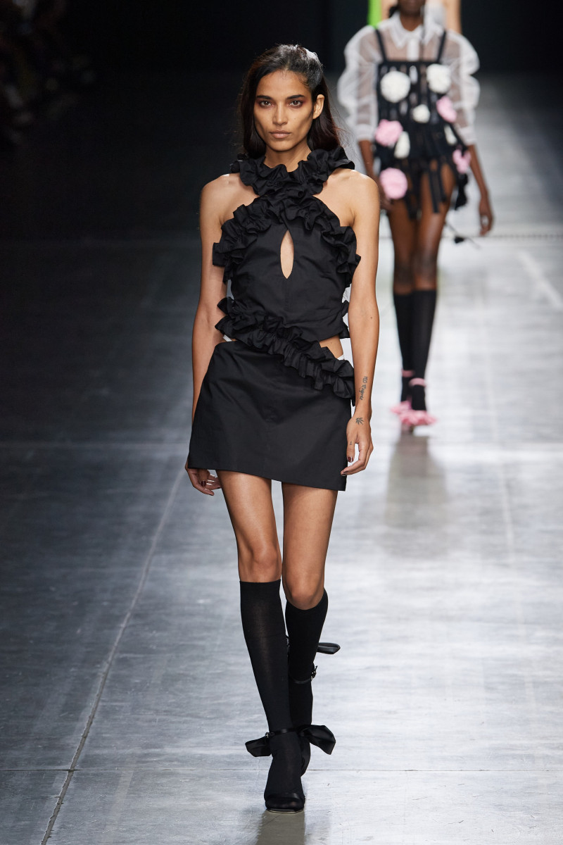 Ame Amrit featured in  the MSGM fashion show for Spring/Summer 2023