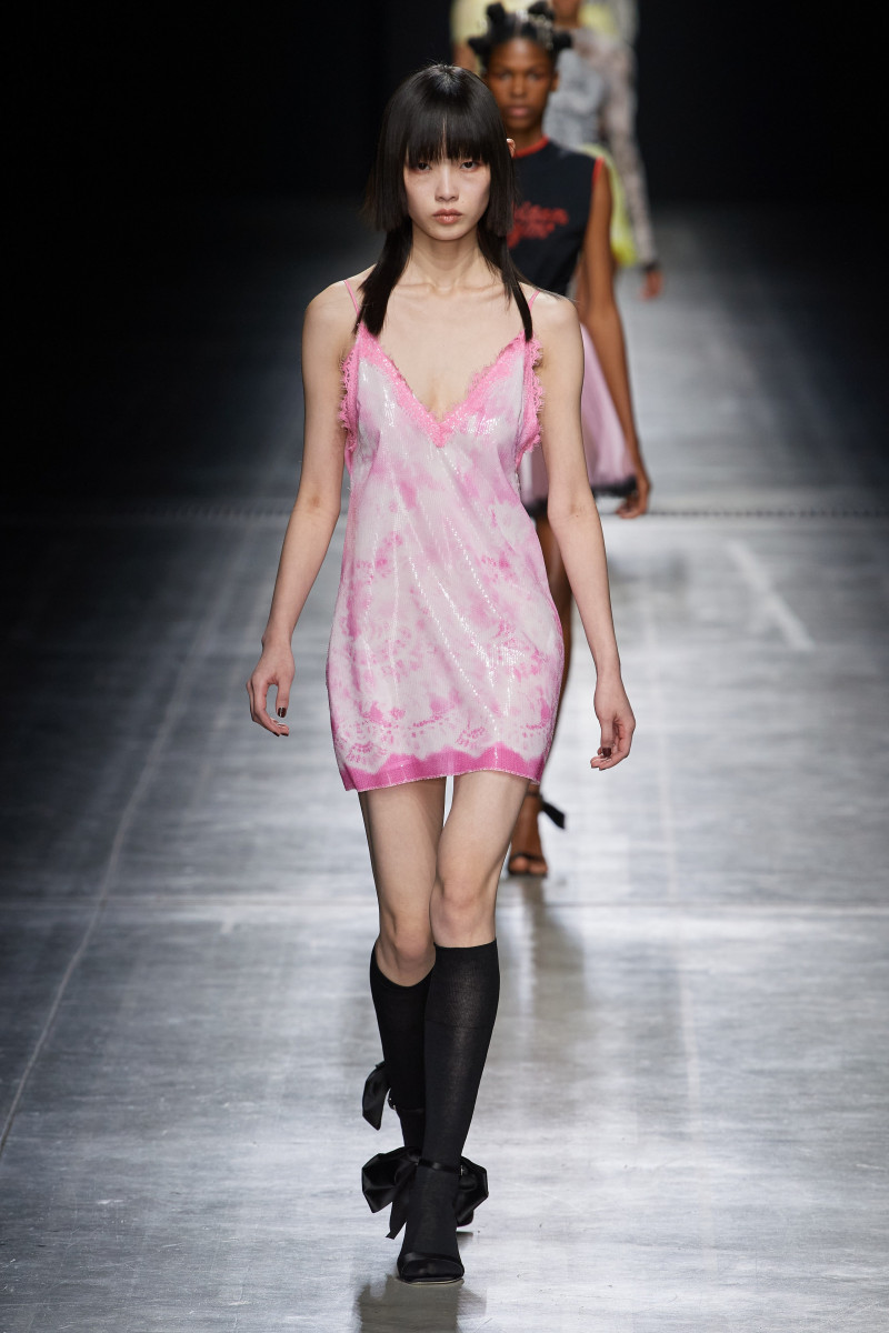 Xie Chaoyu featured in  the MSGM fashion show for Spring/Summer 2023