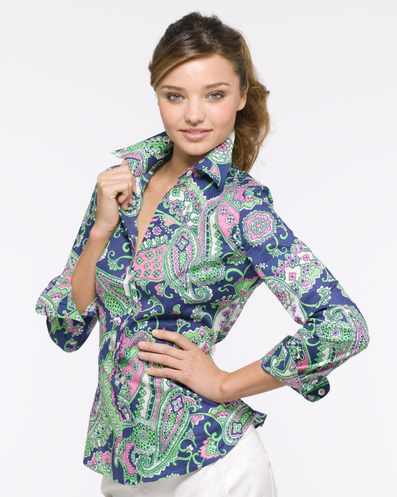 Miranda Kerr featured in  the Bloomingdales catalogue for Winter 2022