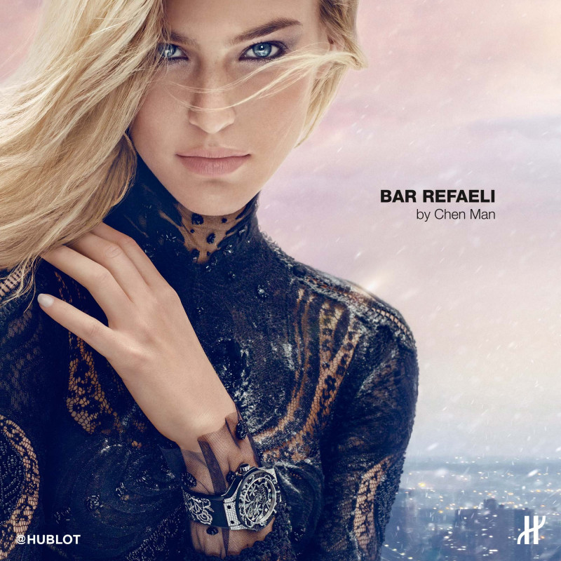Bar Refaeli featured in  the Hublot advertisement for Spring/Summer 2015