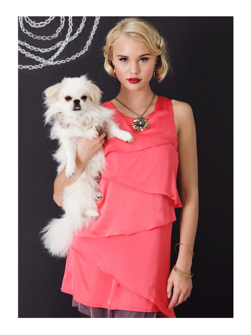 Brooke Perry featured in  the Ruche Sparking Soiree lookbook for Holiday 2011