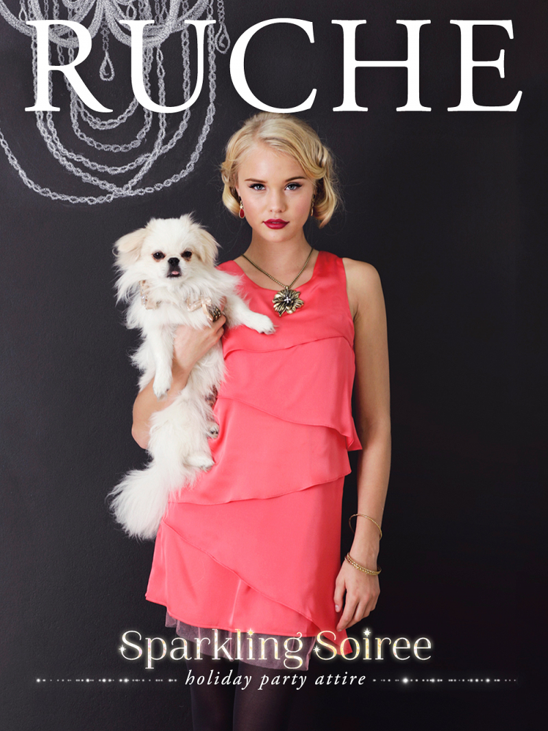 Brooke Perry featured in  the Ruche Sparking Soiree lookbook for Holiday 2011