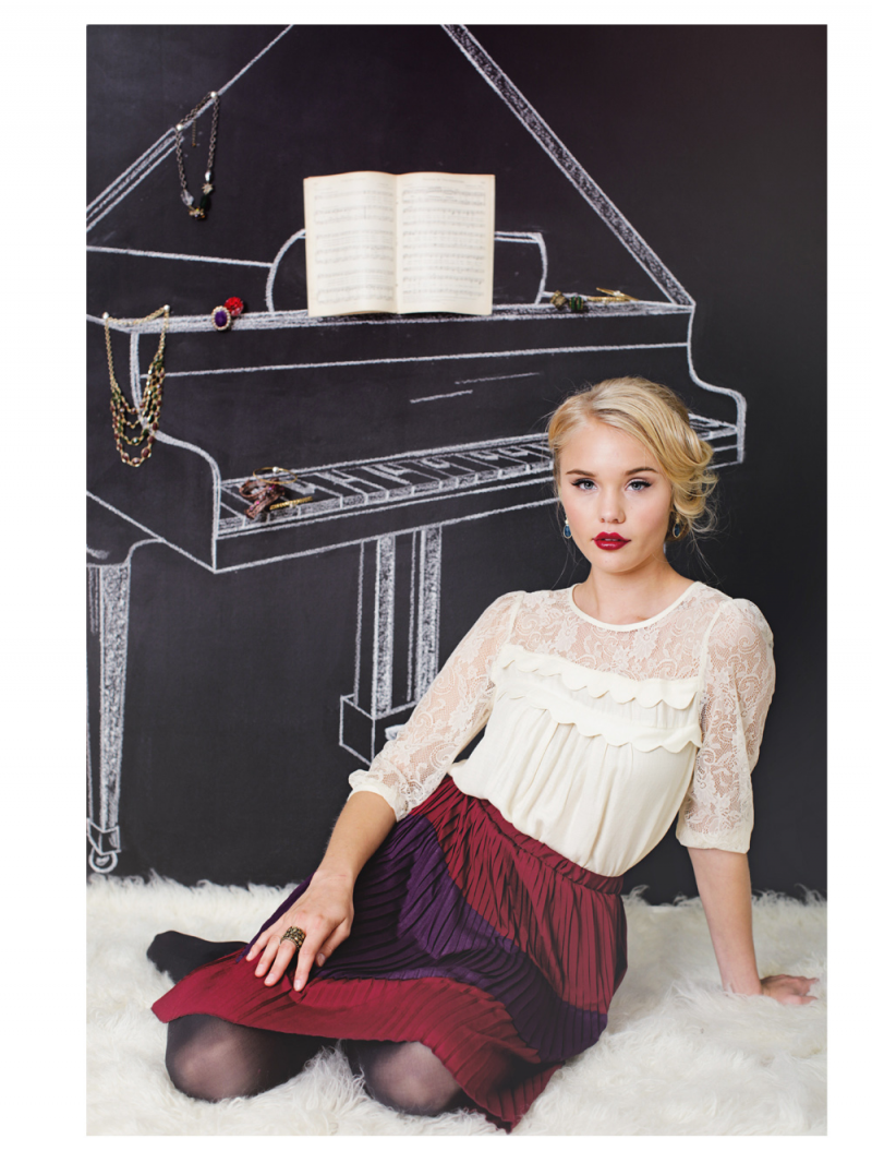 Brooke Perry featured in  the Ruche Sparking Soiree lookbook for Holiday 2011