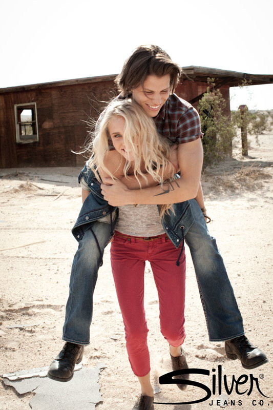 Brooke Perry featured in  the Silver Jeans advertisement for Spring/Summer 2012