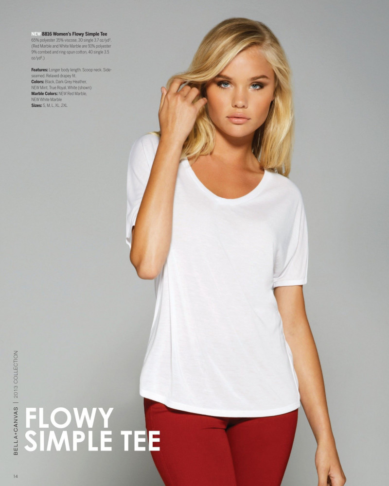 Brooke Perry featured in  the Bella + Canvas lookbook for Spring/Summer 2013