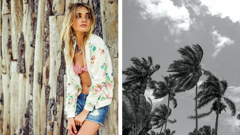 Brooke Perry featured in  the O\'Neill lookbook for Spring/Summer 2015