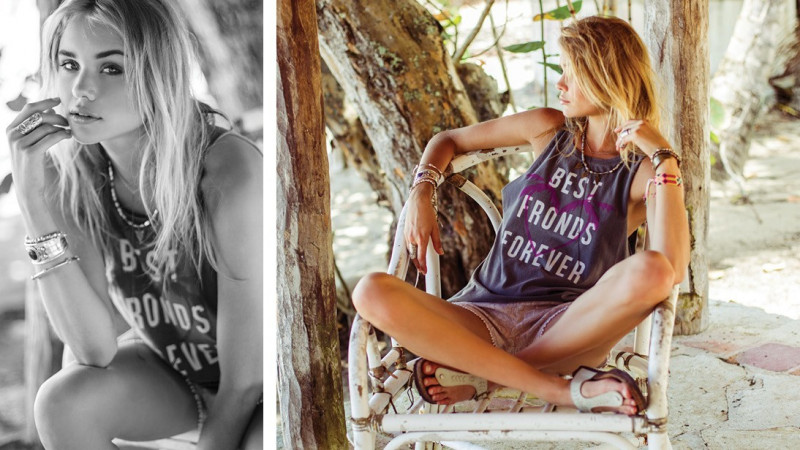 Brooke Perry featured in  the O\'Neill lookbook for Spring/Summer 2015