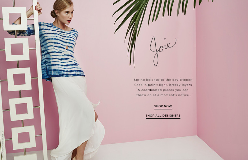 Brooke Perry featured in  the Saks Fifth Avenue lookbook for Summer 2015