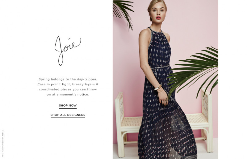 Brooke Perry featured in  the Saks Fifth Avenue lookbook for Summer 2015