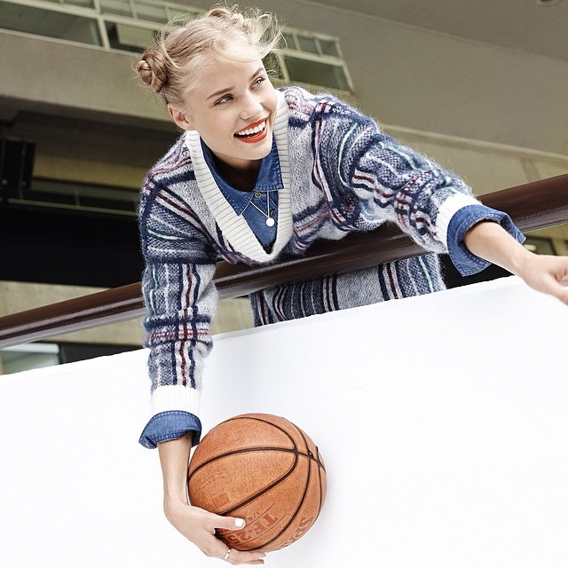 Brooke Perry featured in  the Sportsgirl lookbook for Autumn/Winter 2014