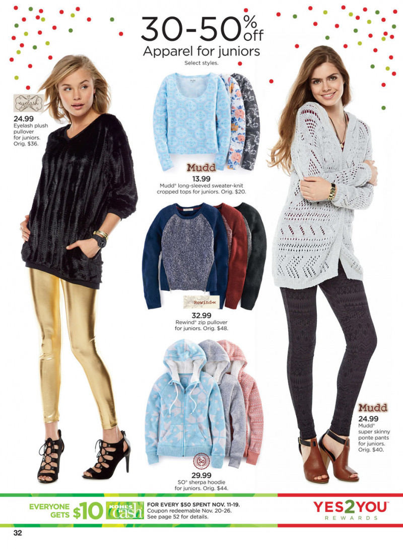 Brooke Perry featured in  the Kohl\'s catalogue for Autumn/Winter 2014