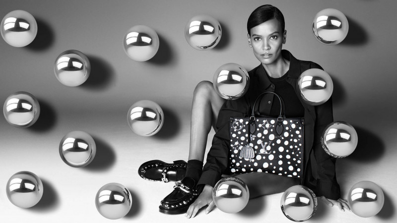 Liya Kebede featured in  the Louis Vuitton Louis Vuitton x Yayoi Kusama Global Campaign advertisement for Holiday 2022
