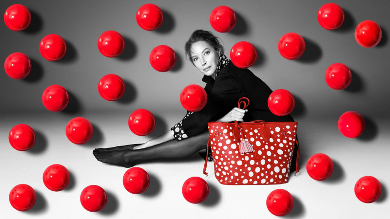 Christy Turlington featured in  the Louis Vuitton Louis Vuitton x Yayoi Kusama Global Campaign advertisement for Holiday 2022