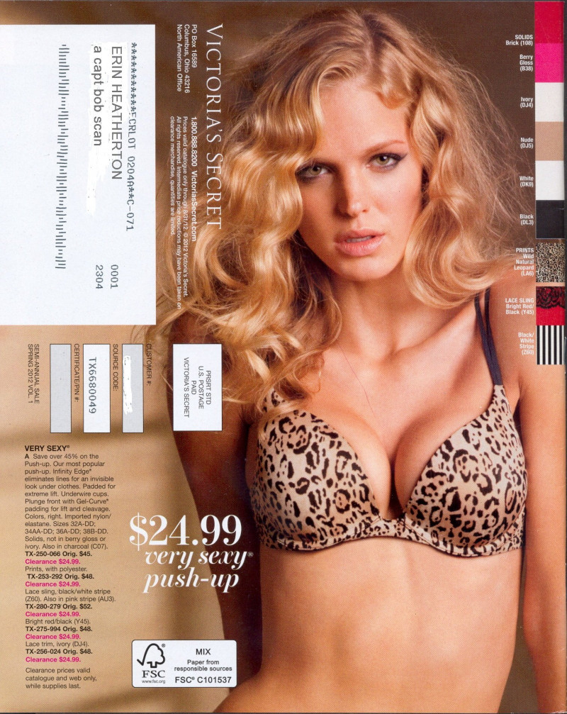 Erin Heatherton featured in  the Victoria\'s Secret Lingerie catalogue for Spring/Summer 2012