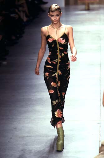 James Jaime King featured in  the Betsey Johnson fashion show for Spring/Summer 1998