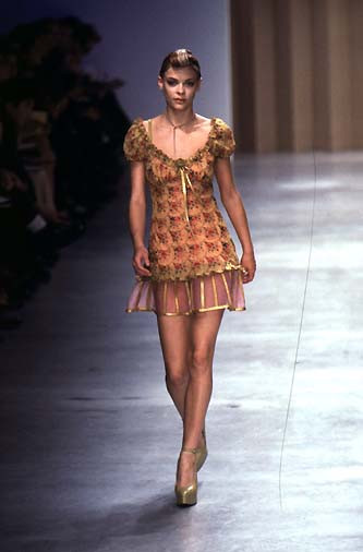James Jaime King featured in  the Betsey Johnson fashion show for Spring/Summer 1998