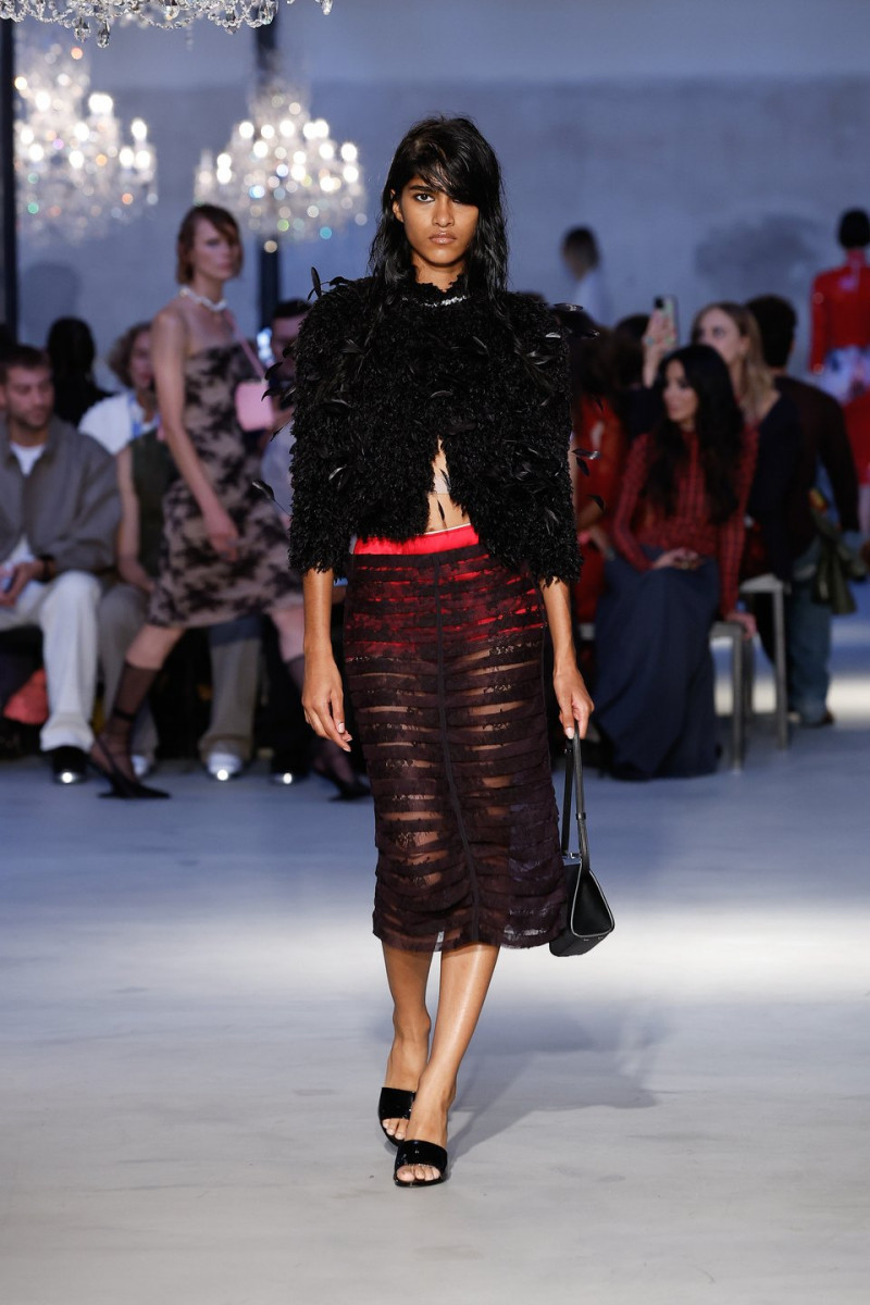 Ashley Radjarame featured in  the N° 21 fashion show for Spring/Summer 2023