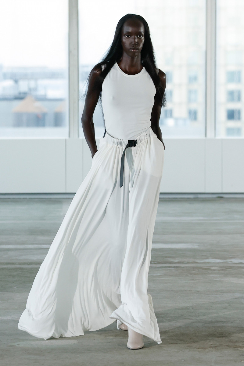 Nyaueth Riam featured in  the Peter Do fashion show for Spring/Summer 2023