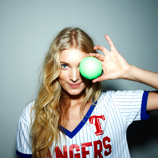 Elsa Hosk featured in  the Victoria\'s Secret PINK Major League Baseball Collection catalogue for Spring/Summer 2012