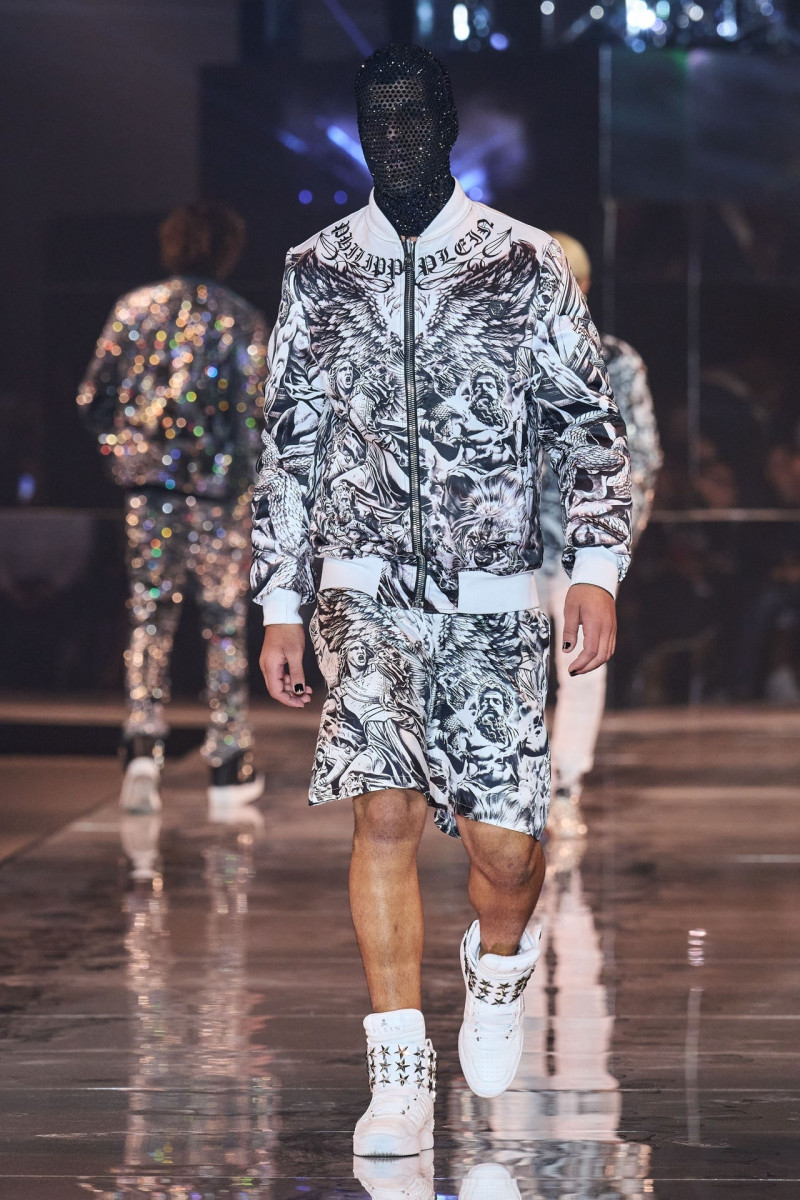 Omar Metwally featured in  the Philipp Plein fashion show for Spring/Summer 2023